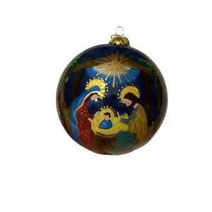 Vintage Pier 1 Li Bien Nativity Christmas Ornament Retired Hand Painted